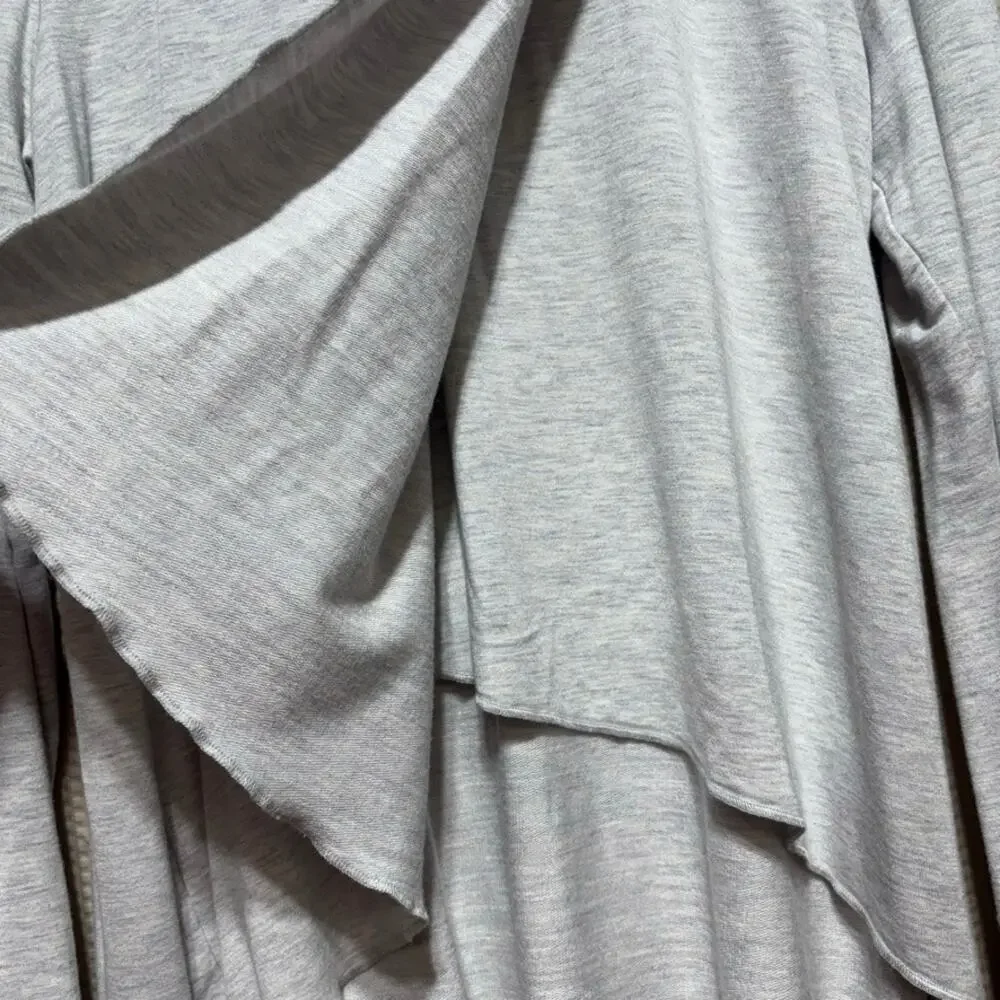 Cabi Heather Gray Cowl Neck Sport Topper Thumbhole Long Sleeve Top Large - Picture 4 of 11